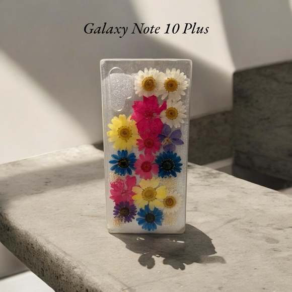 Hand Pressed Multicolor Flower Samsung Galaxy Case - Picture 8 of 9